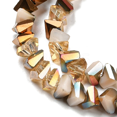 Gradient Color Electroplate Glass Bead Strands GLAA-E042-02-HR01-1