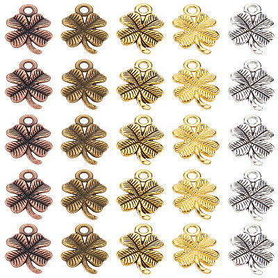80Pcs 5 Colors Zinc Alloy Pendants FIND-LP0002-57-1