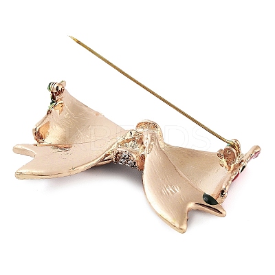 Zinc Alloy Crystal Rhinestone Bowknot Brooches JEWB-I031-01A-1