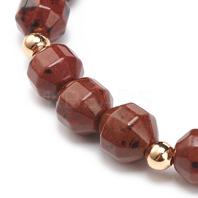 Natural Brecciated Jasper Stretch Bracelet BJEW-JB08525-02-1