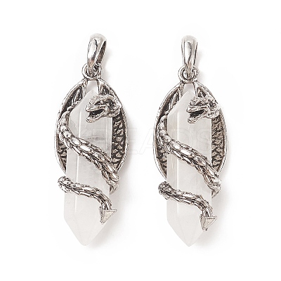 Natural Quartz Crystal Pointed Pendants G-C051-01C-1