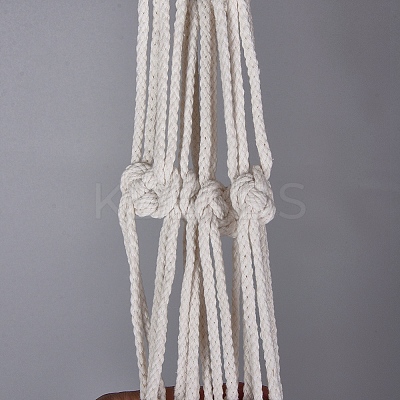 Handmade Cotton Rope Hanging Planters Sets LS-AJEW-WH0112-05-1