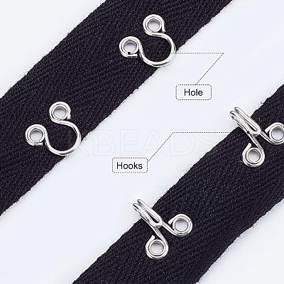 Steel Hook Buckles FIND-WH0082-92B-1