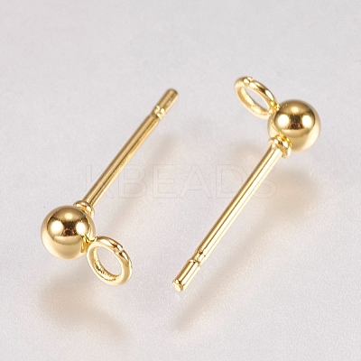 202 Stainless Steel Stud Earring Findings STAS-G173-12G-3mm-1
