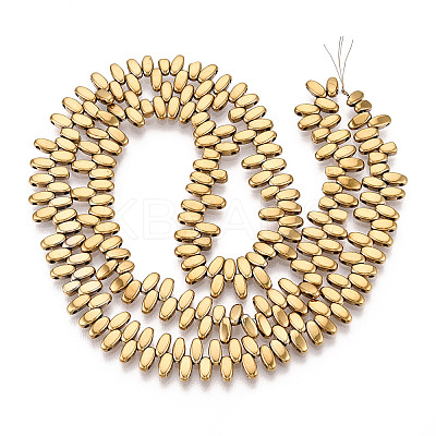 Electroplated Synthetic Non-magnetic Hematite Beads Strands G-T139-65B-1