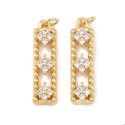 Brass Micro Pave Cubic Zirconia Pendants KK-Z146-30G-1