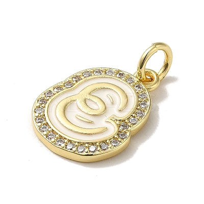 Brass Micro Pave Cubic Zirconia Pendants KK-K354-02G-E-1