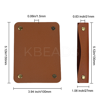 2Pcs PU Imitation Leather Bag Strap Protective Jacket FIND-GF0001-62B-1