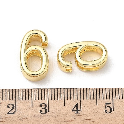 Brass Slide Charms KK-L253-15G-06-1