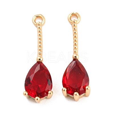 Brass with Cubic Zirconia Pendants KK-Z035-01C-1
