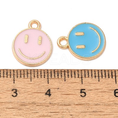 96Pcs 12 Colors Alloy Enamel Charms ENAM-FH0001-60-1