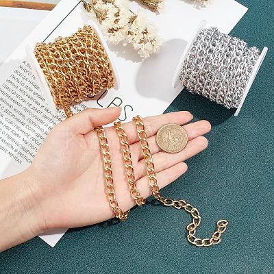 5M 2 Colors Aluminium Twisted Curb Chains CHA-PH0001-03-1