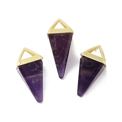 Natural Amethyst Pendants G-A222-02G-03-1