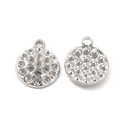 Non-Tarnish 304 Stainless Steel Pendants Rhinestone Settings STAS-B032-27P-1