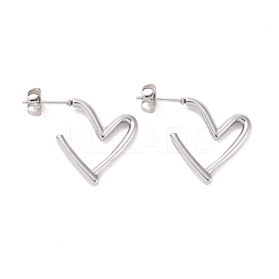 Non-Tarnish 304 Stainless Steel Stud Earring for Women EJEW-F287-01P-1