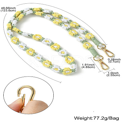 Alloy with Weave Cotton for DIY Keychains AJEW-CJ0001-32A-1