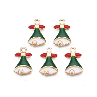 Rack Plating Alloy Enamel Pendants ENAM-N055-119-1