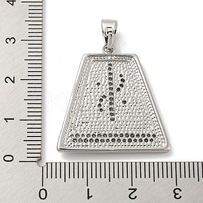 Brass Micro Pave Cubic Zirconia Pendants KK-P250-10P-1