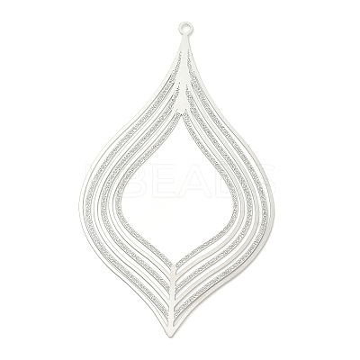 Non-Tarnish 304 Stainless Steel Filigree Big Pendants STAS-K257-02P-1