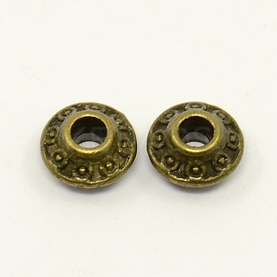 Mixed Antique Tibetan Style Alloy Bicone Spacer Beads TIBE-X0007-FF-1