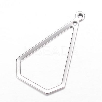 Tarnish Resistant 304 Stainless Steel Open Pendants STAS-P051-13-1