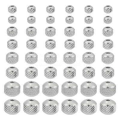 80Pcs 8 Styles 304 Stainless Steel Bead STAS-AR0002-04-1