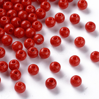 Opaque Acrylic Beads X-MACR-S370-C6mm-A14-1