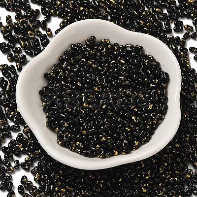 Spray Painted Glass Seed Beads SEED-F005-08A-03-1