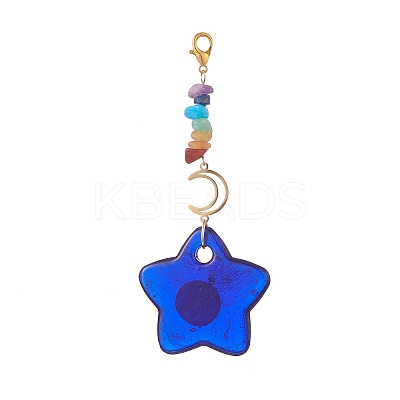 Evil Eye Lampwork Pandant Decorations HJEW-JM01001-05-1
