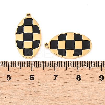 304 Stainless Steel Enamel Pendants STAS-Z190-07G-03-1