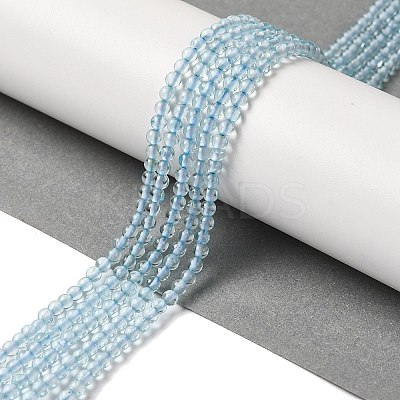 Natural Blue Topaz Beads Strands G-B090-A28-03-1
