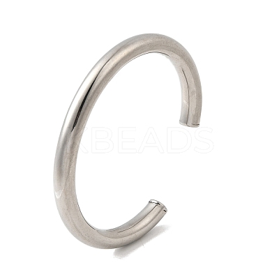 304 Stainless Steel Cuff Bangles for Men Women BJEW-Q042-06P-1