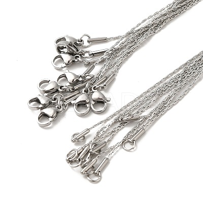 Tarnish Resistant Trendy Unisex 304 Stainless Steel Boston Link Chain Necklaces NJEW-L043-51P-1