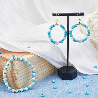 1 Strand  Natural Howlite Beads Strands TURQ-SC0001-25-1