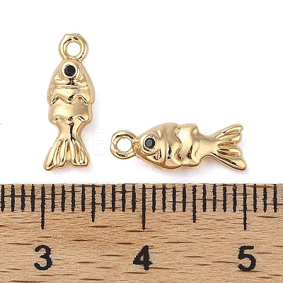 Brass Micro Pave Cubic Zirconia Pendants KK-U045-14G-1