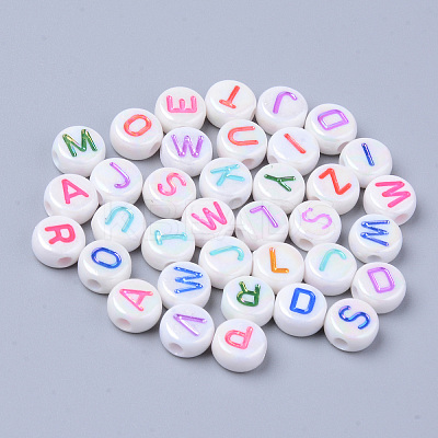 Opaque White Acrylic Beads MACR-SZ0001-10-1