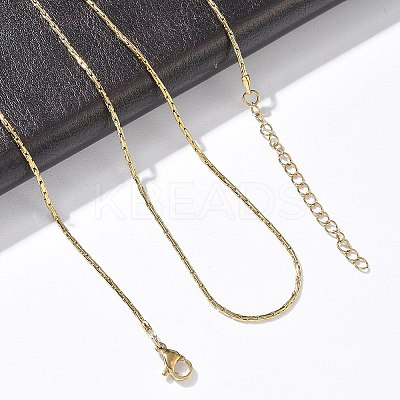 1.2MM 304 Stainless Steel Boston Link Chain Necklaces NJEW-D328-01G-04-1