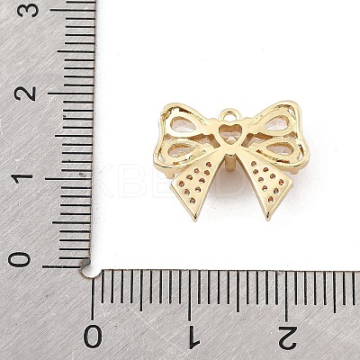 Brass Micro Pave Clear Cubic Zirconia Pendants KK-K371-29C-G-1