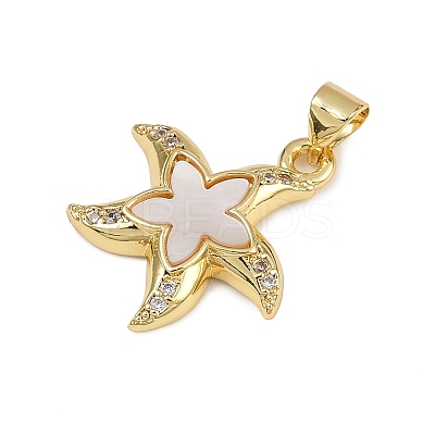 Brass Micro Pave Cubic Zirconia Pendants KK-D376-06G-1