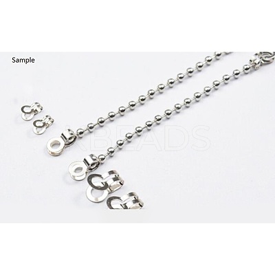 Non-Tarnish 304 Stainless Steel Ball Chain Connectors X-STAS-R089-06-1