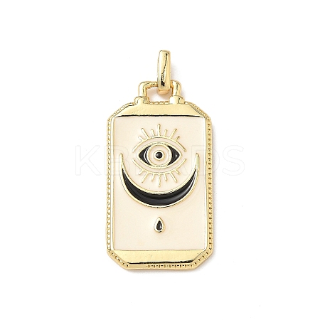 Tarot Cards Brass Enamel Pendants KK-Q068-56G-02-1