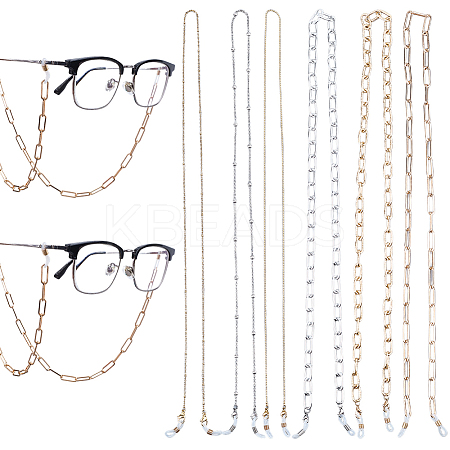 6Pcs 6 Styles Eyeglasses Chains AJEW-GF0011-55-1