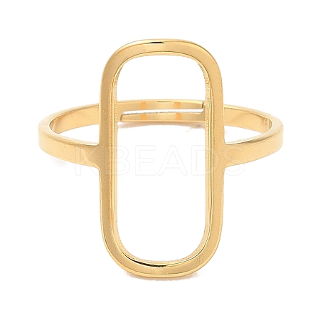 Ion Plating(IP) 304 Stainless Steel Hollow Rectangle Adjustable Ring for Women LS-RJEW-M149-31G-1
