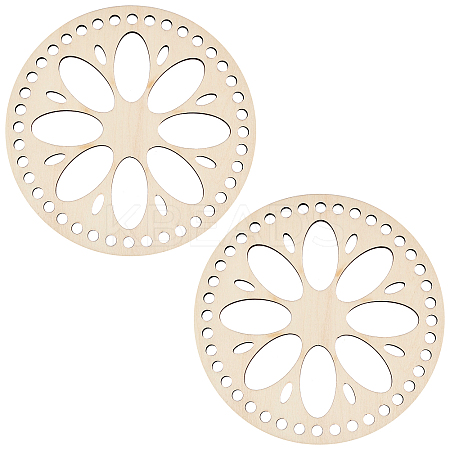 Wooden Basket Bottoms AJEW-WH0126-08A-1