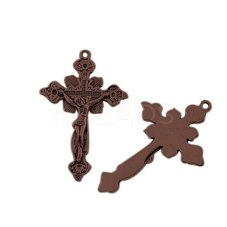 Tibetan Style Alloy Pendants TIBEP-3035-R-NR-1