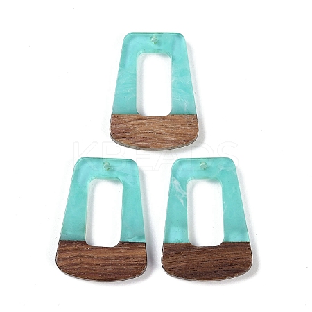 Resin & Wood Pendants WOOD-F015-11C-1