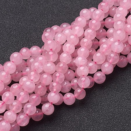 Natural Rose Quartz Beads Strands X-GSR6mmC034-1