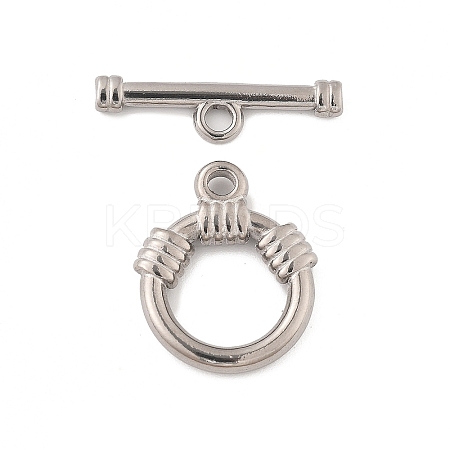 304 Stainless Steel Toggle Clasps STAS-B081-02P-1