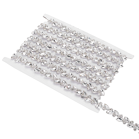 Iron Rhinestone Banding Trim IFIN-WH0065-77-1