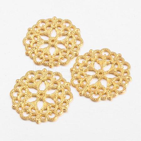 Tibetan Style Filigree Joiners Links TIBE-A11623-G-LF-1